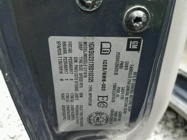 1GNDU23178D192325 - 2008 CHEVROLET UPLANDER L 蓝色 照片 10