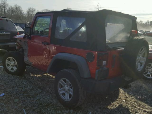 1J4AA2D12BL540851 - 2011 JEEP WRANGLER S RED photo 3