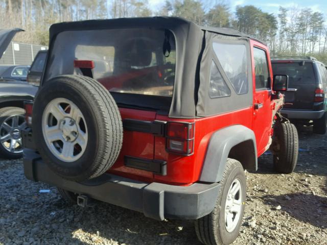 1J4AA2D12BL540851 - 2011 JEEP WRANGLER S RED photo 4