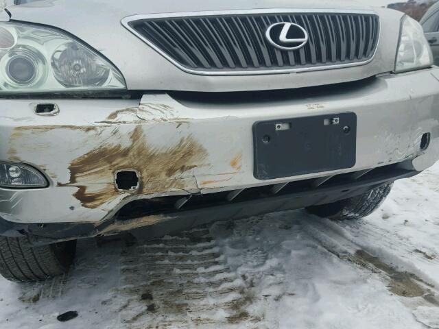 2T2HA31U84C023648 - 2004 LEXUS RX 330 SILVER photo 9