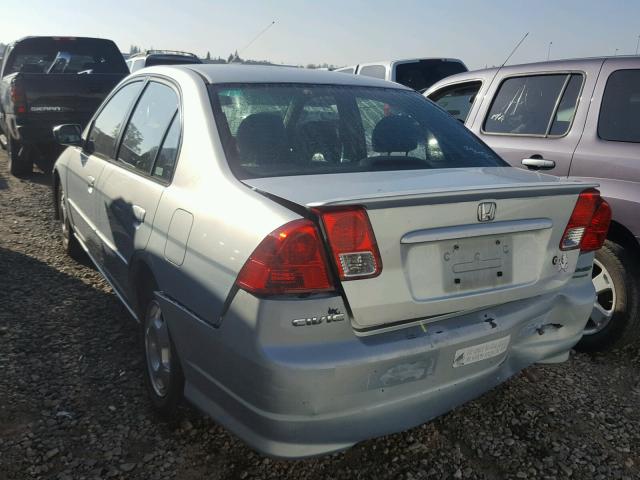 JHMES96644S002777 - 2004 HONDA CIVIC HYBR BLUE photo 3