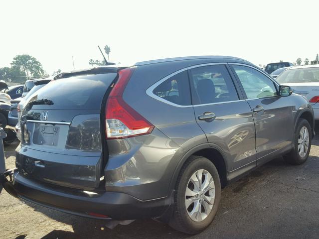 2HKRM3H75EH526620 - 2014 HONDA CR-V EXL GRAY photo 4