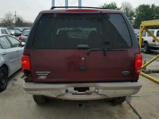 1FMRU18W9WLA79617 - 1998 FORD EXPEDITION MAROON photo 9