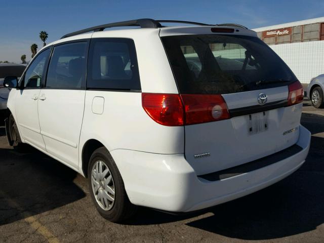 5TDZK23C08S205801 - 2008 TOYOTA SIENNA CE WHITE photo 3