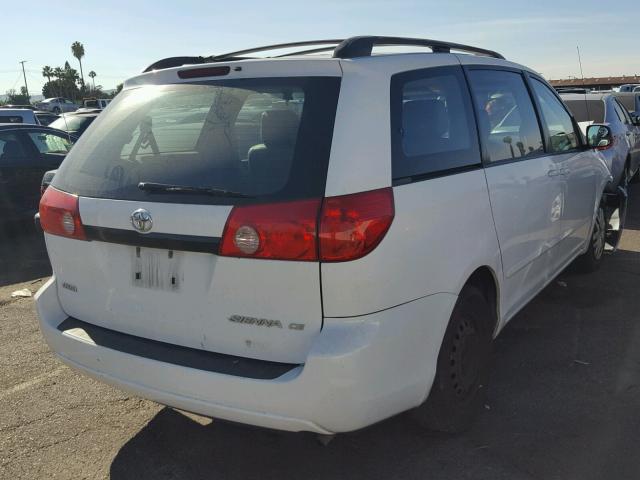 5TDZK23C08S205801 - 2008 TOYOTA SIENNA CE WHITE photo 4