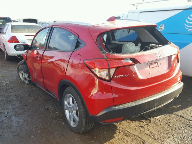 3CZRU6H75GM735137 - 2016 HONDA HR-V EXL RED photo 3