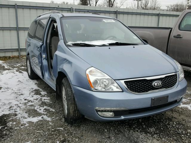 KNDMG4C78E6578946 - 2014 KIA SEDONA LX BLUE photo 1