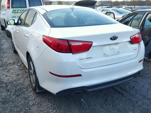 5XXGM4A7XEG297662 - 2014 KIA OPTIMA LX WHITE photo 3