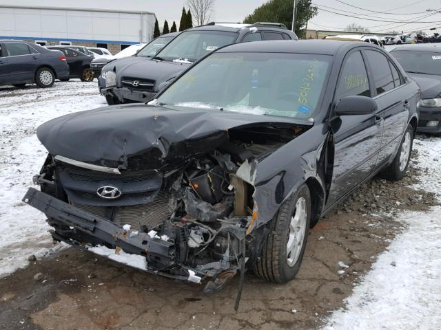 5NPEU46F86H112523 - 2006 HYUNDAI SONATA GLS BLACK photo 2