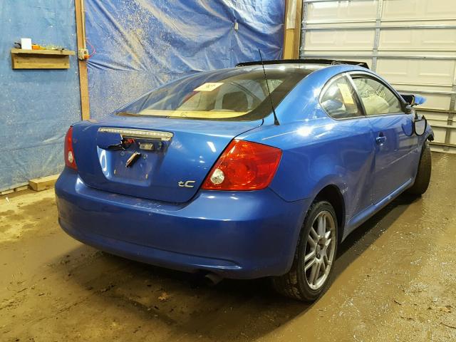 JTKDE167160134191 - 2006 TOYOTA SCION TC BLUE photo 4