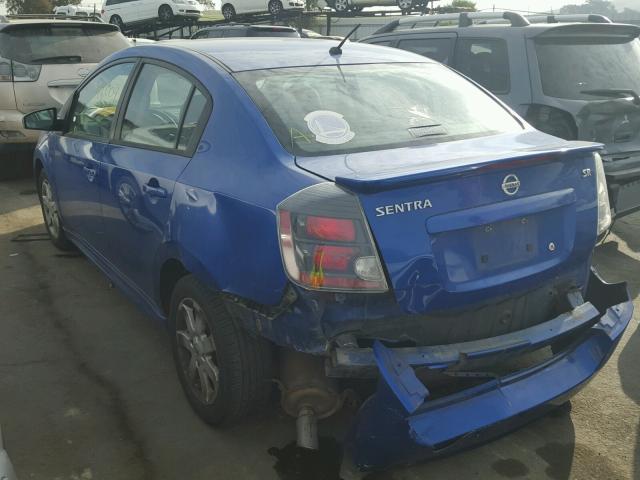 3N1AB6AP8CL744839 - 2012 NISSAN SENTRA 2.0 BLUE photo 3