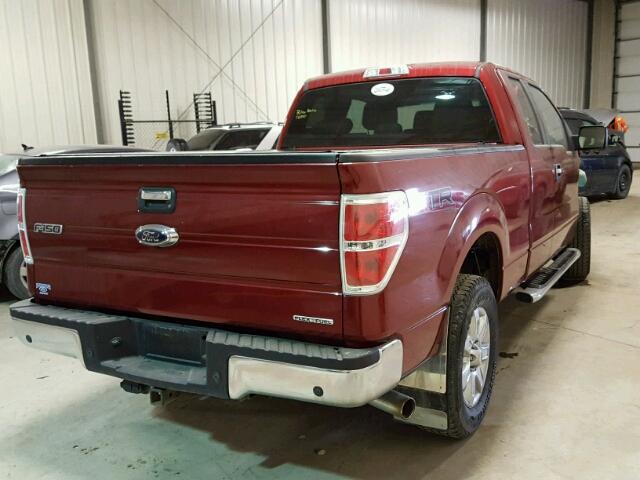 1FTFX1EF8DFB92926 - 2013 FORD F150 SUPER RED photo 4