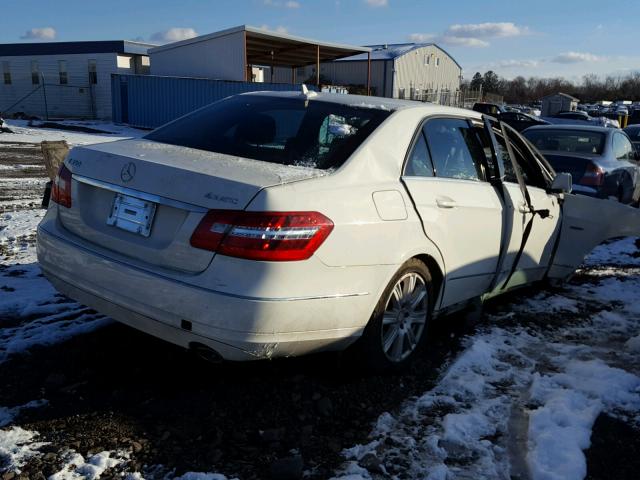 WDDHF8JB2CA646337 - 2012 MERCEDES-BENZ E 350 4MAT WHITE photo 4