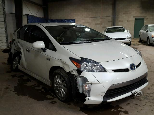 JTDKN3DP5D3038315 - 2013 TOYOTA PRIUS PLUG WHITE photo 1