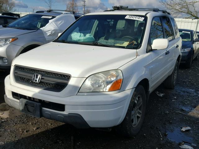 2HKYF18424H519445 - 2004 HONDA PILOT EX WHITE photo 2