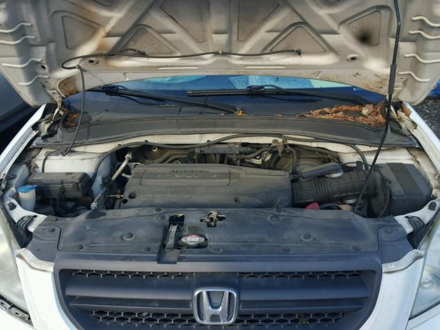 2HKYF18424H519445 - 2004 HONDA PILOT EX WHITE photo 7