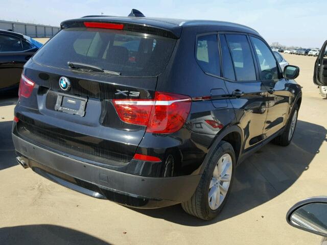 5UXWX9C54E0D36177 - 2014 BMW X3 XDRIVE2 BLACK photo 4