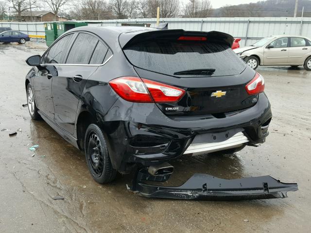 3G1BE6SM2HS585853 - 2017 CHEVROLET CRUZE LT BLACK photo 3