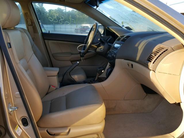 1HGCM56837A139959 - 2007 HONDA ACCORD EX GOLD photo 5