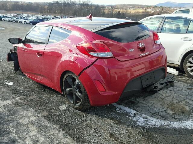 KMHTC6ADXCU044685 - 2012 HYUNDAI VELOSTER B RED photo 3