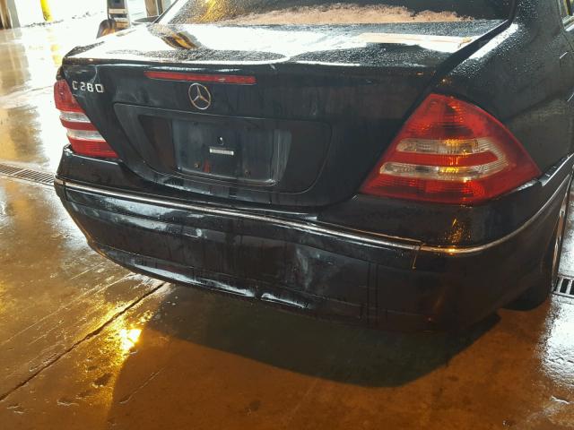 WDBRF54H57A924875 - 2007 MERCEDES-BENZ C 280 BLACK photo 9