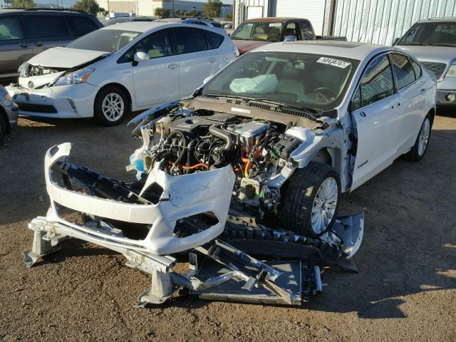 3FA6P0LU6GR195381 - 2016 FORD FUSION SE WHITE photo 2