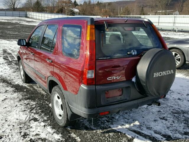 JHLRD784X2C084599 - 2002 HONDA CR-V LX MAROON photo 3