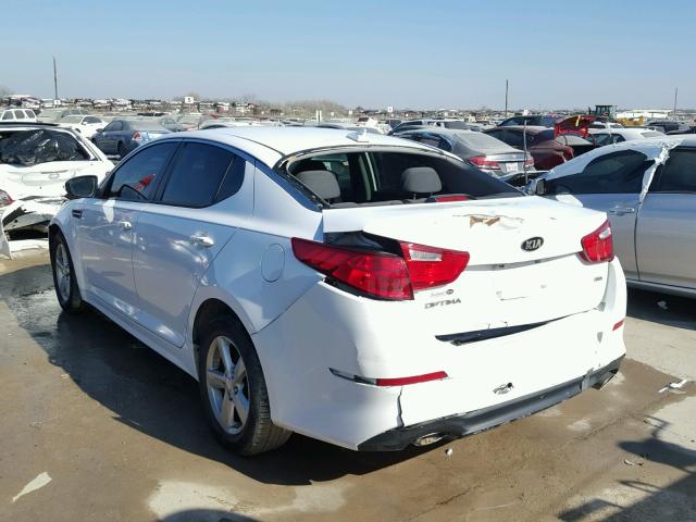 5XXGM4A70FG406955 - 2015 KIA OPTIMA LX WHITE photo 3