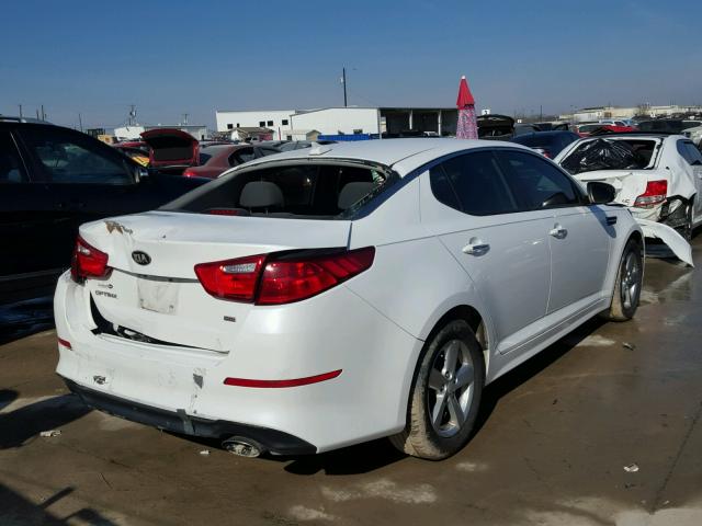 5XXGM4A70FG406955 - 2015 KIA OPTIMA LX WHITE photo 4