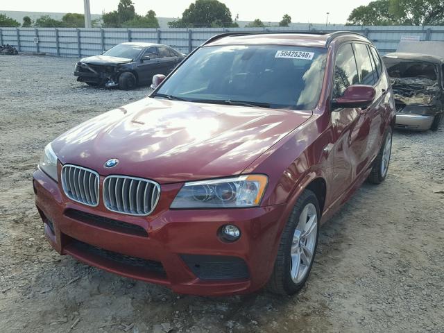 5UXWX9C54D0A22317 - 2013 BMW X3 XDRIVE2 RED photo 2