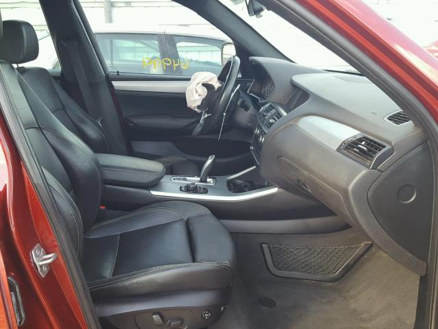 5UXWX9C54D0A22317 - 2013 BMW X3 XDRIVE2 RED photo 5