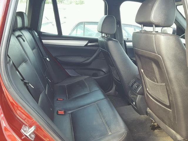 5UXWX9C54D0A22317 - 2013 BMW X3 XDRIVE2 RED photo 6