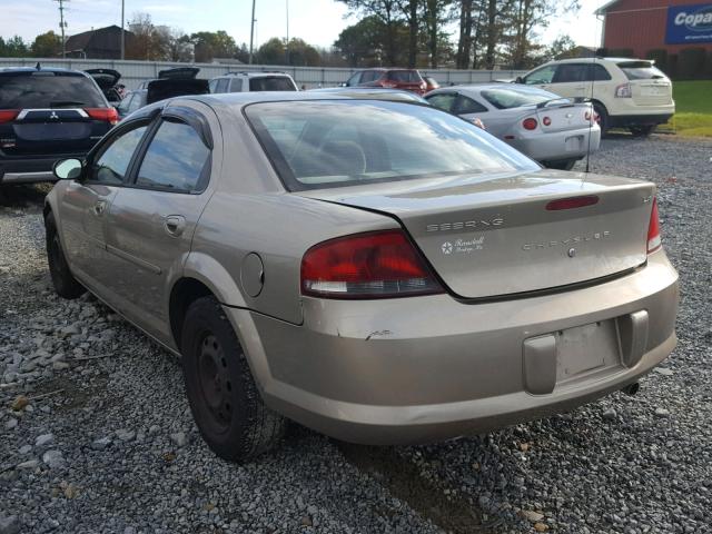 1C3EL46R42N157003 - 2002 CHRYSLER SEBRING LX GOLD photo 3