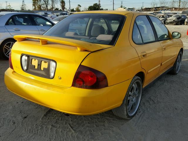 3N1AB51D84L731560 - 2004 NISSAN SENTRA SE- YELLOW photo 4