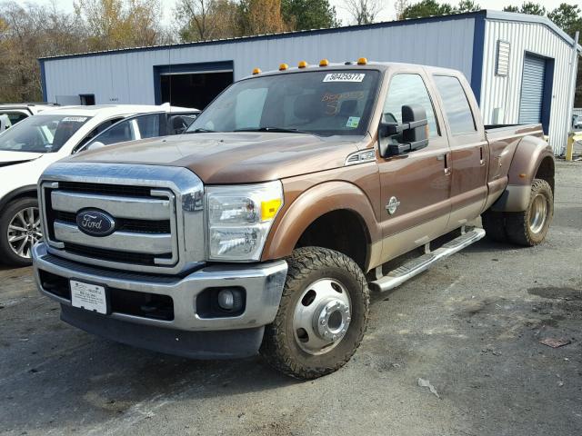 1FT8W3DT6CEB00053 - 2012 FORD F350 SUPER BROWN photo 2