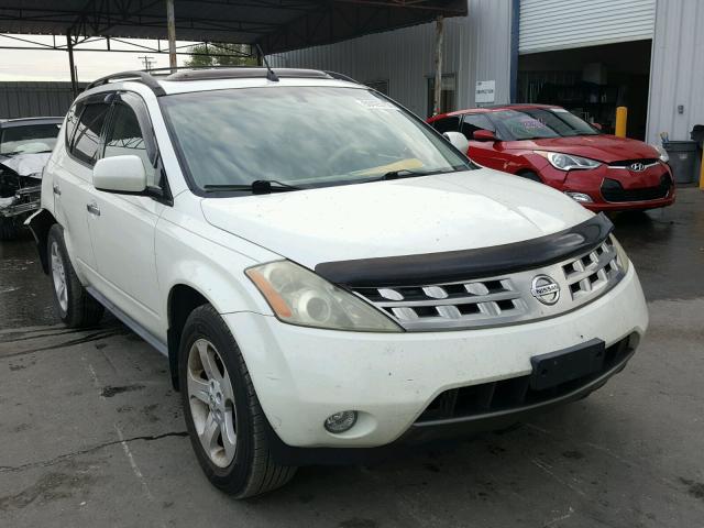 JN8AZ08T95W327028 - 2005 NISSAN MURANO SL WHITE photo 1