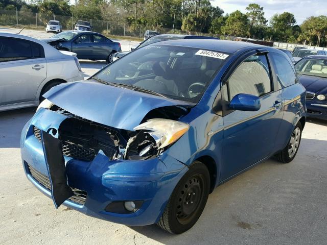 JTDJT4K32B5338113 - 2011 TOYOTA YARIS BLUE photo 2