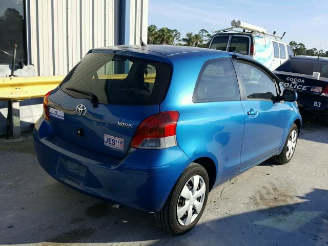 JTDJT4K32B5338113 - 2011 TOYOTA YARIS BLUE photo 4