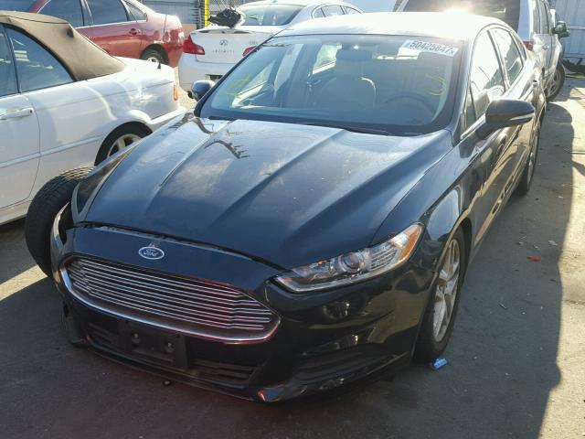 3FA6P0HD1ER241625 - 2014 FORD FUSION SE BLACK photo 2