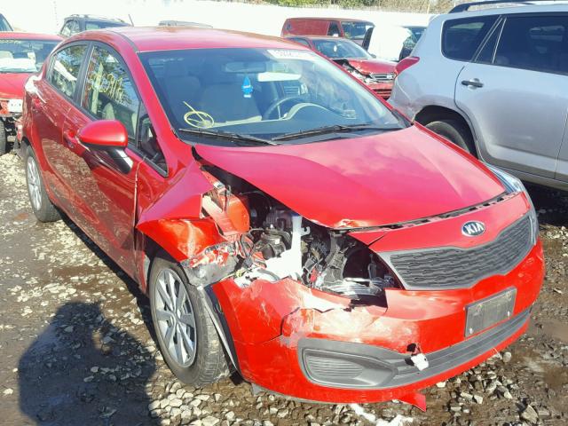 KNADM4A34E6386946 - 2014 KIA RIO LX RED photo 1