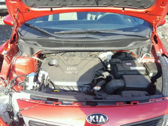 KNADM4A34E6386946 - 2014 KIA RIO LX RED photo 7