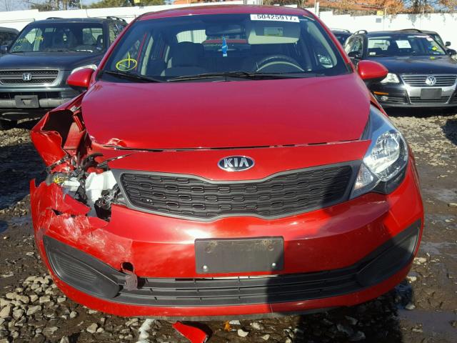 KNADM4A34E6386946 - 2014 KIA RIO LX RED photo 9