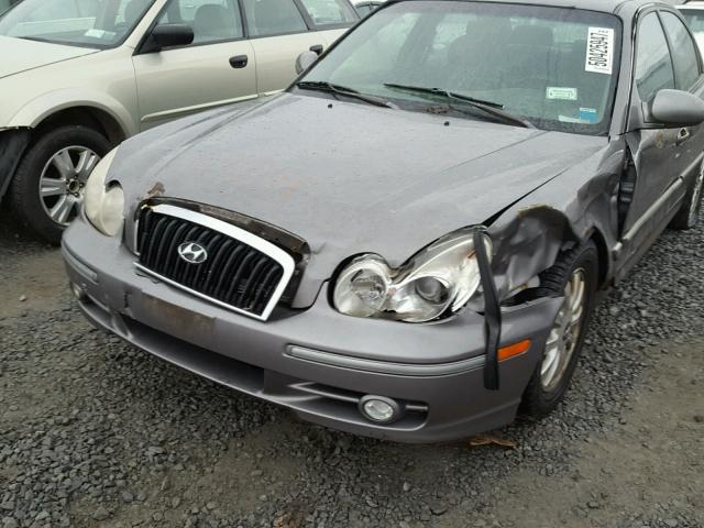 KMHWF35H84A067952 - 2004 HYUNDAI SONATA GLS GRAY photo 9