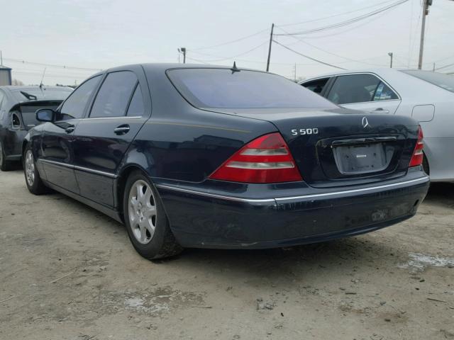 WDBNG75J11A191773 - 2001 MERCEDES-BENZ S 500 BLUE photo 3