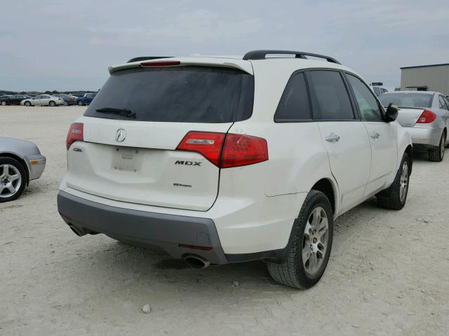 2HNYD28207H525570 - 2007 ACURA MDX WHITE photo 4