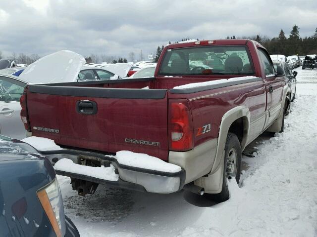 1GCEK14V94Z128766 - 2004 CHEVROLET SILVERADO RED photo 4