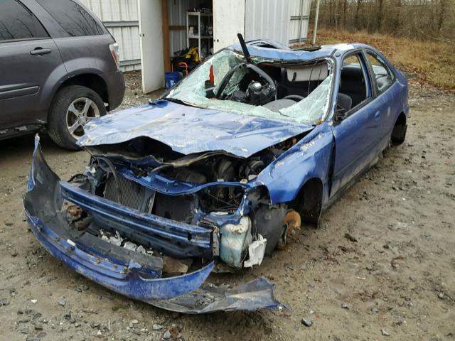 1HGEJ8121YL812520 - 2000 HONDA CIVIC SI BLUE photo 2