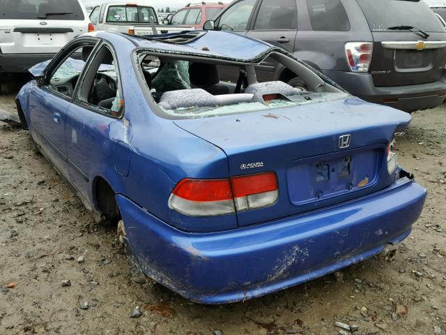 1HGEJ8121YL812520 - 2000 HONDA CIVIC SI BLUE photo 3