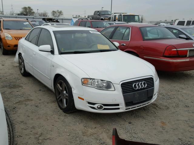 WAUAF78E77A098747 - 2007 AUDI A4 2 WHITE photo 1