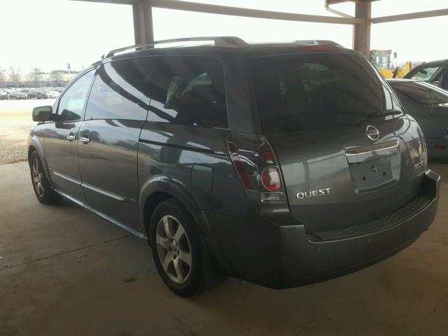 5N1BV28UX9N100082 - 2009 NISSAN QUEST S CHARCOAL photo 3